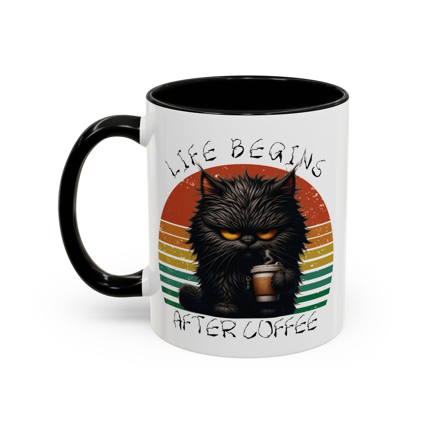 Life Begins After Coffee Grumpy Cat Coffee Mug-11 oz.