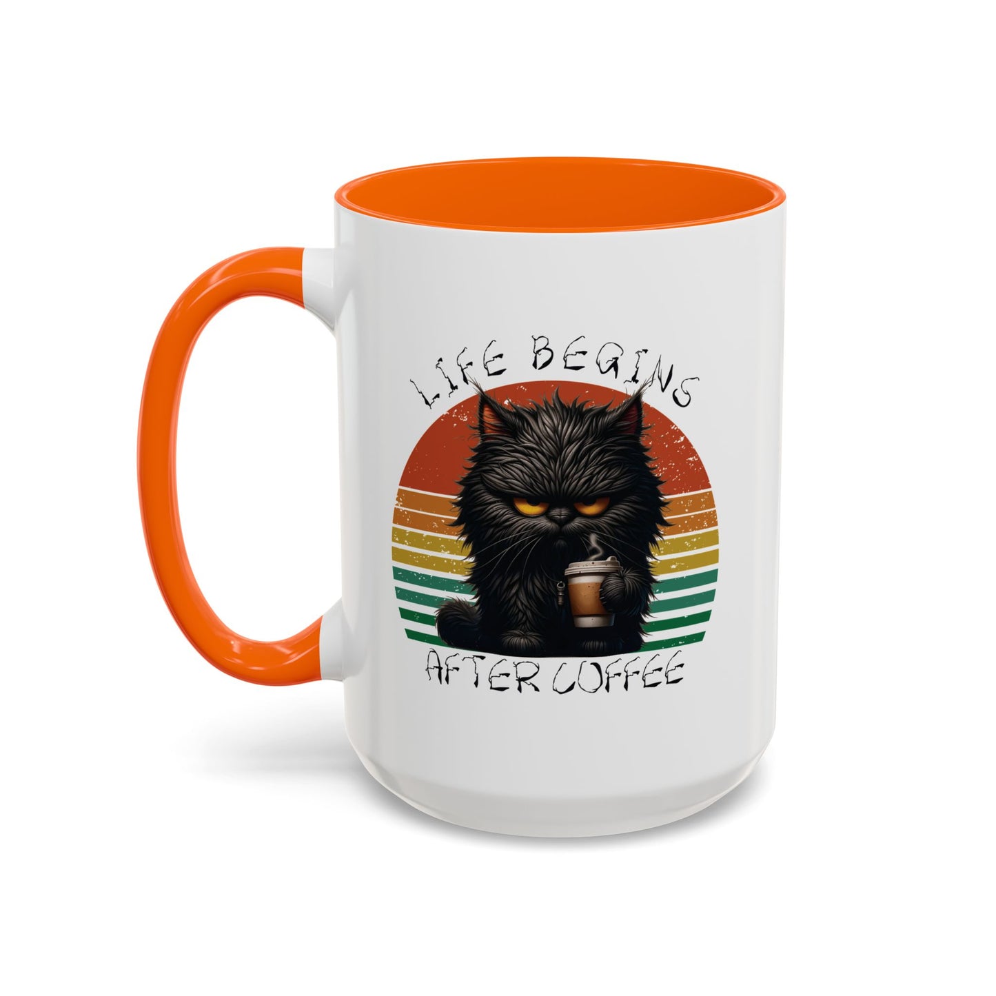 Life Begins After Coffee Grumpy Cat Coffee Mug-11 oz.