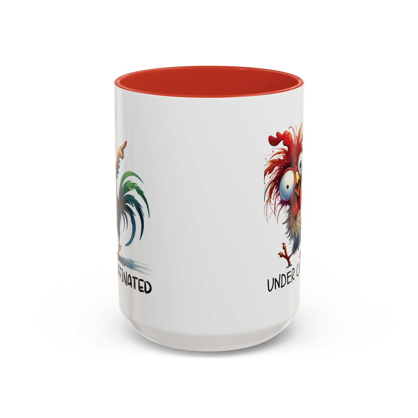 Funny Rooster Two Toned Accent Ceramic Coffee Mug (11, 15oz)