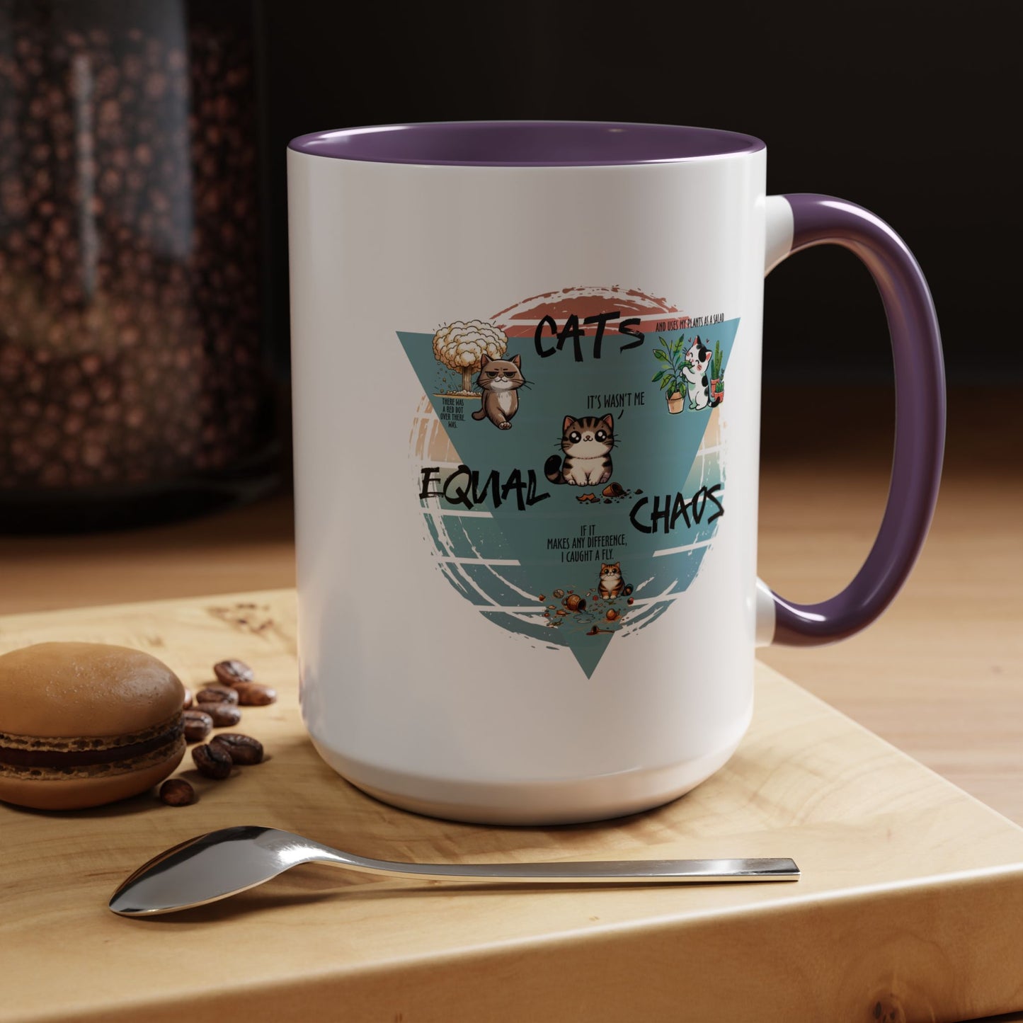 Cats Equal Chaos Funny Cat Coffee Mug