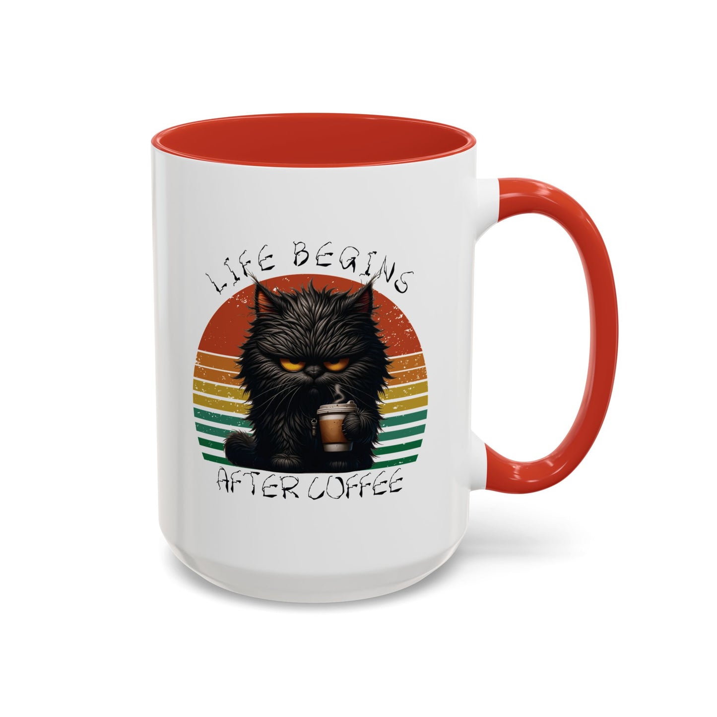 Life Begins After Coffee Grumpy Cat Coffee Mug-11 oz.