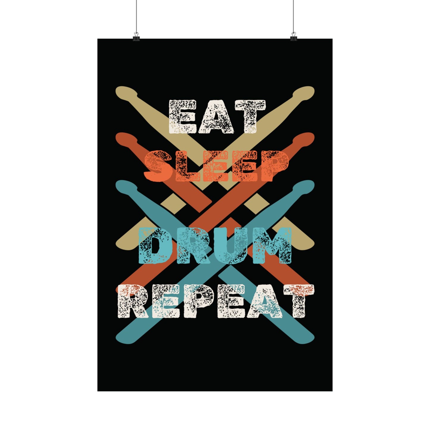 Funny Drummer Poster