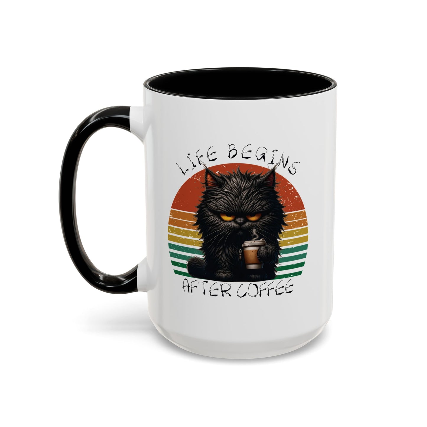 Life Begins After Coffee Grumpy Cat Coffee Mug-11 oz.