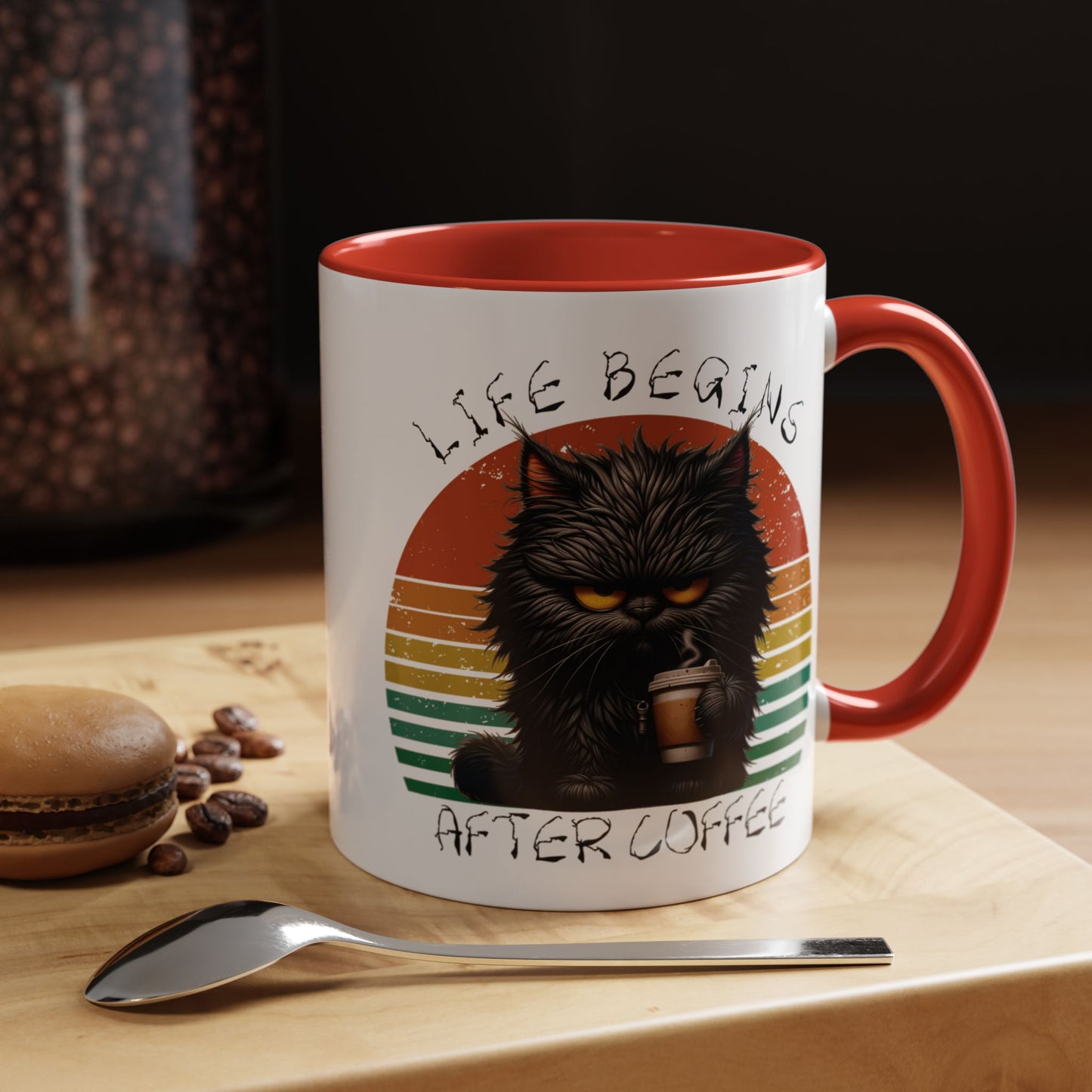 Life Begins After Coffee Grumpy Cat Coffee Mug-11 oz.