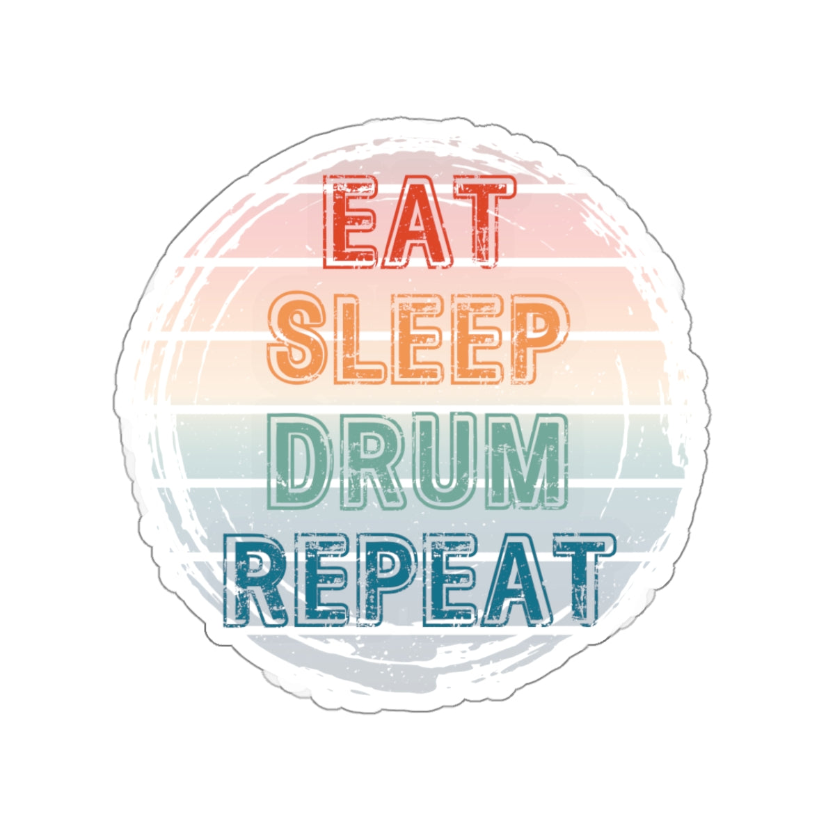 Funny Drummer Kiss-Cut Stickers