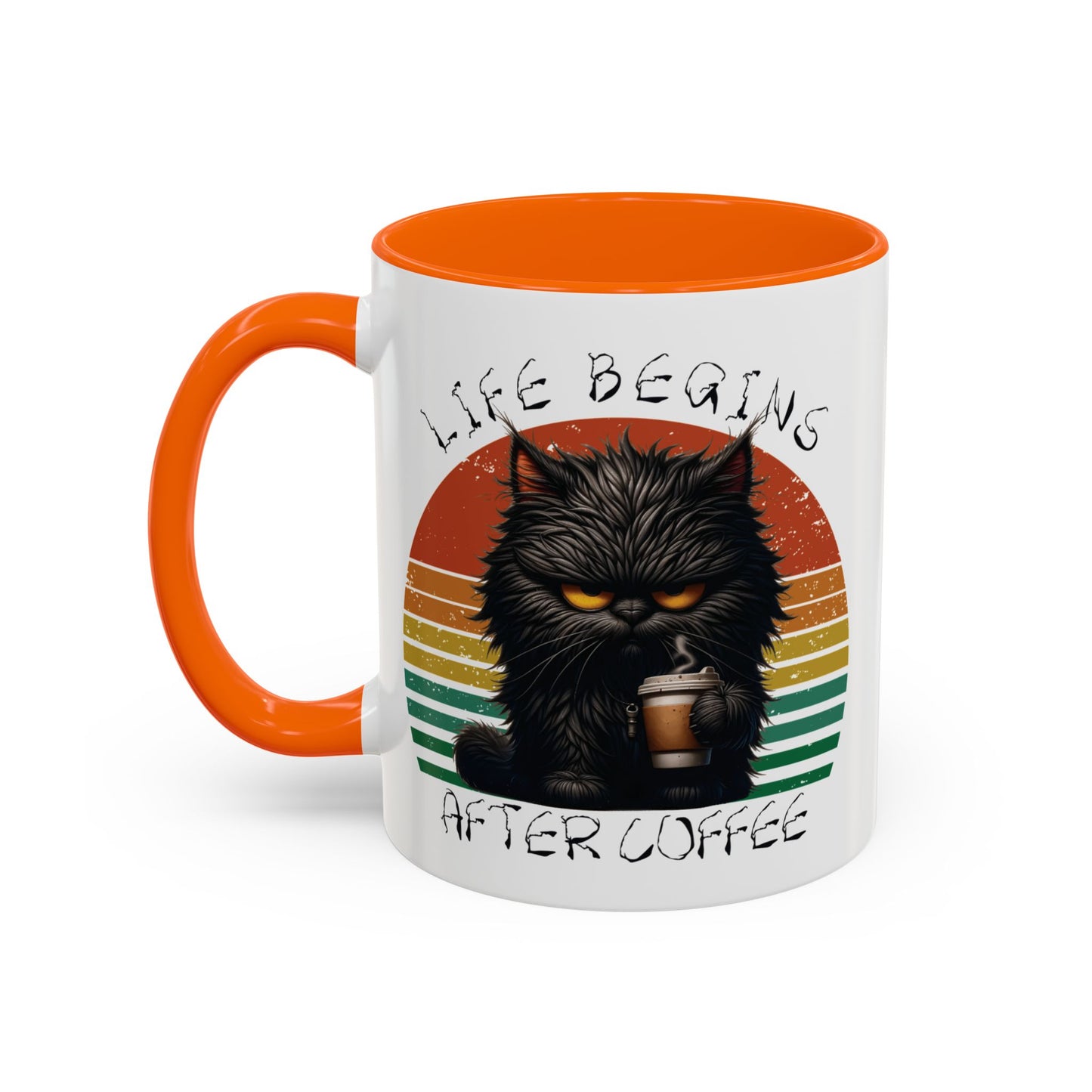 Life Begins After Coffee Grumpy Cat Coffee Mug-11 oz.