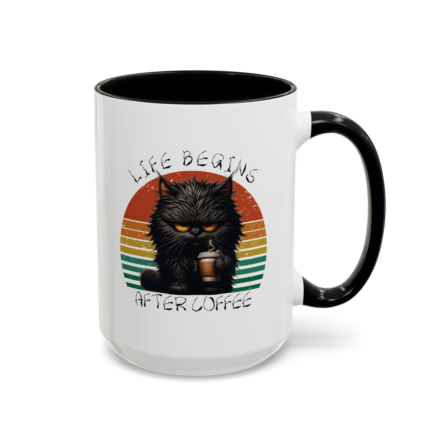 Life Begins After Coffee Grumpy Cat Coffee Mug-11 oz.