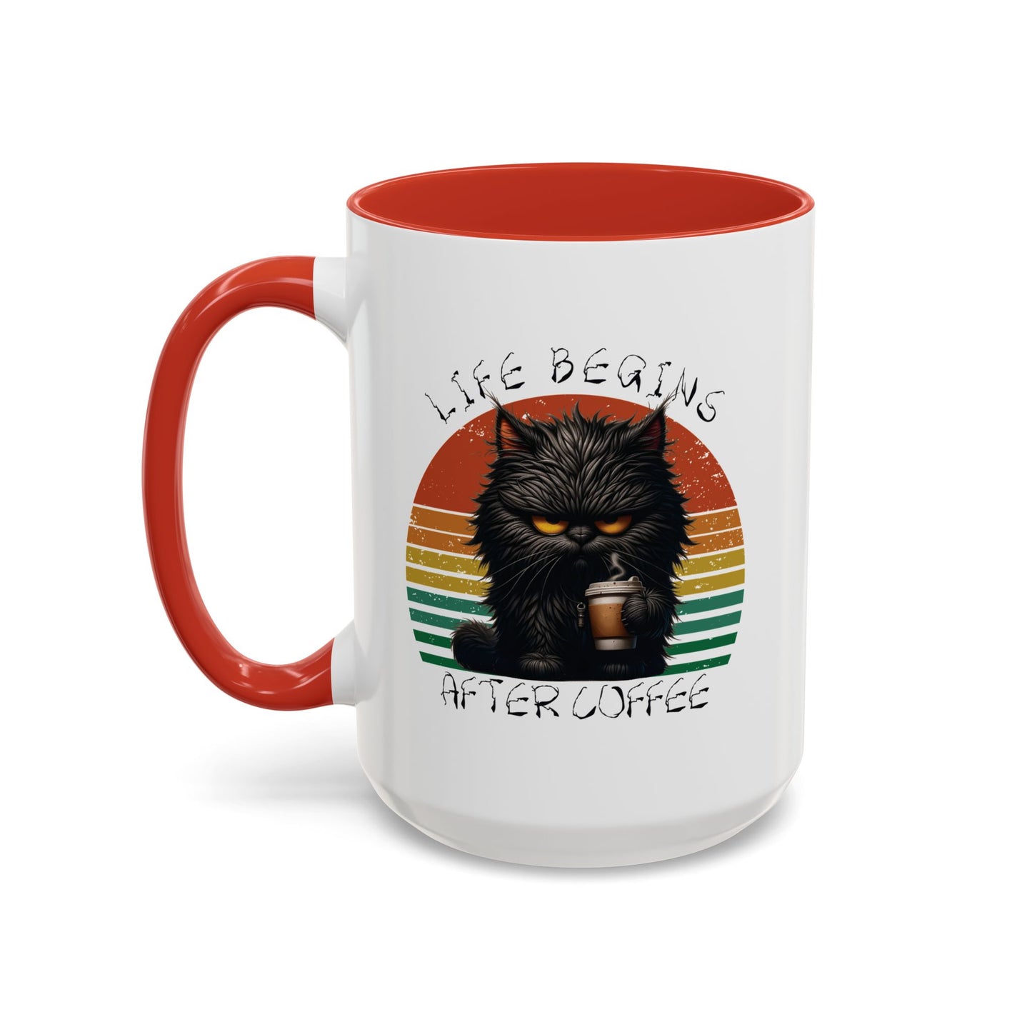 Life Begins After Coffee Grumpy Cat Coffee Mug-11 oz.