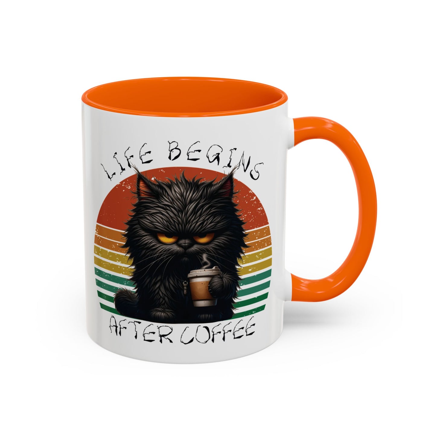Life Begins After Coffee Grumpy Cat Coffee Mug-11 oz.