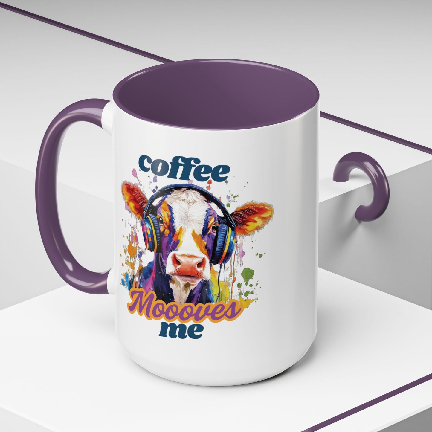 Colorful Cow Coffee Mug - Quirky Animal Gift for Coffee Lovers