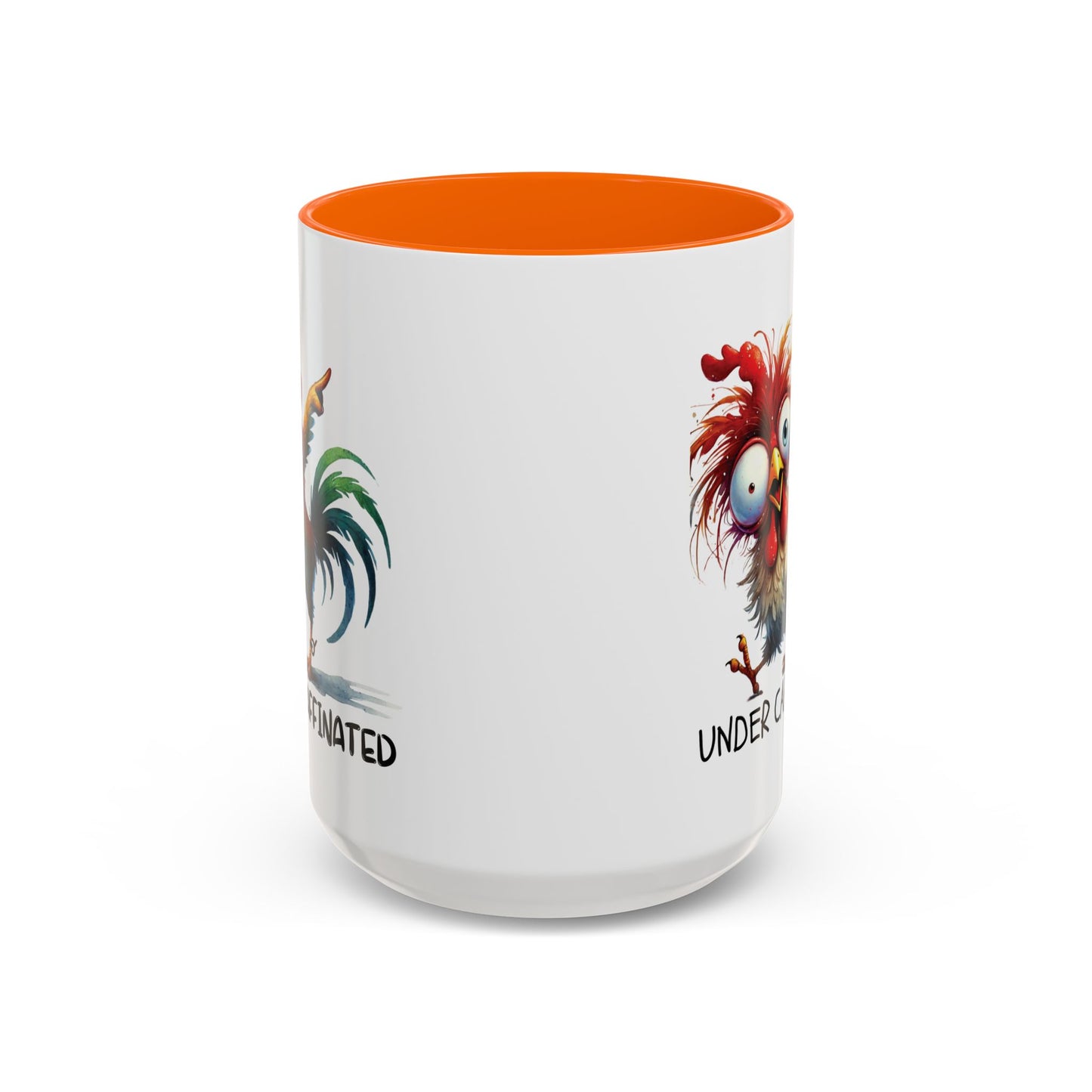 Funny Rooster Two Toned Accent Ceramic Coffee Mug (11, 15oz)