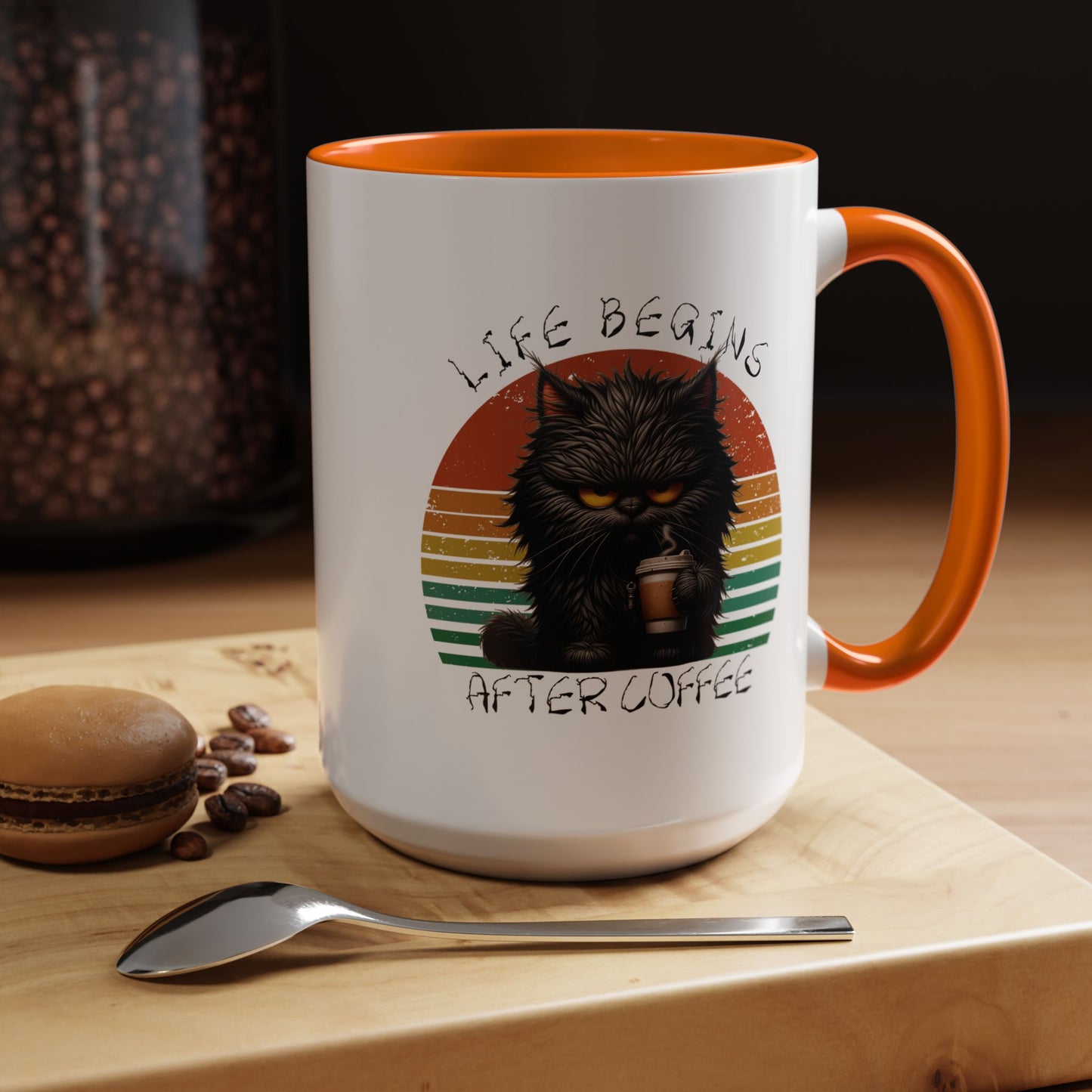 Life Begins After Coffee Grumpy Cat Coffee Mug-11 oz.