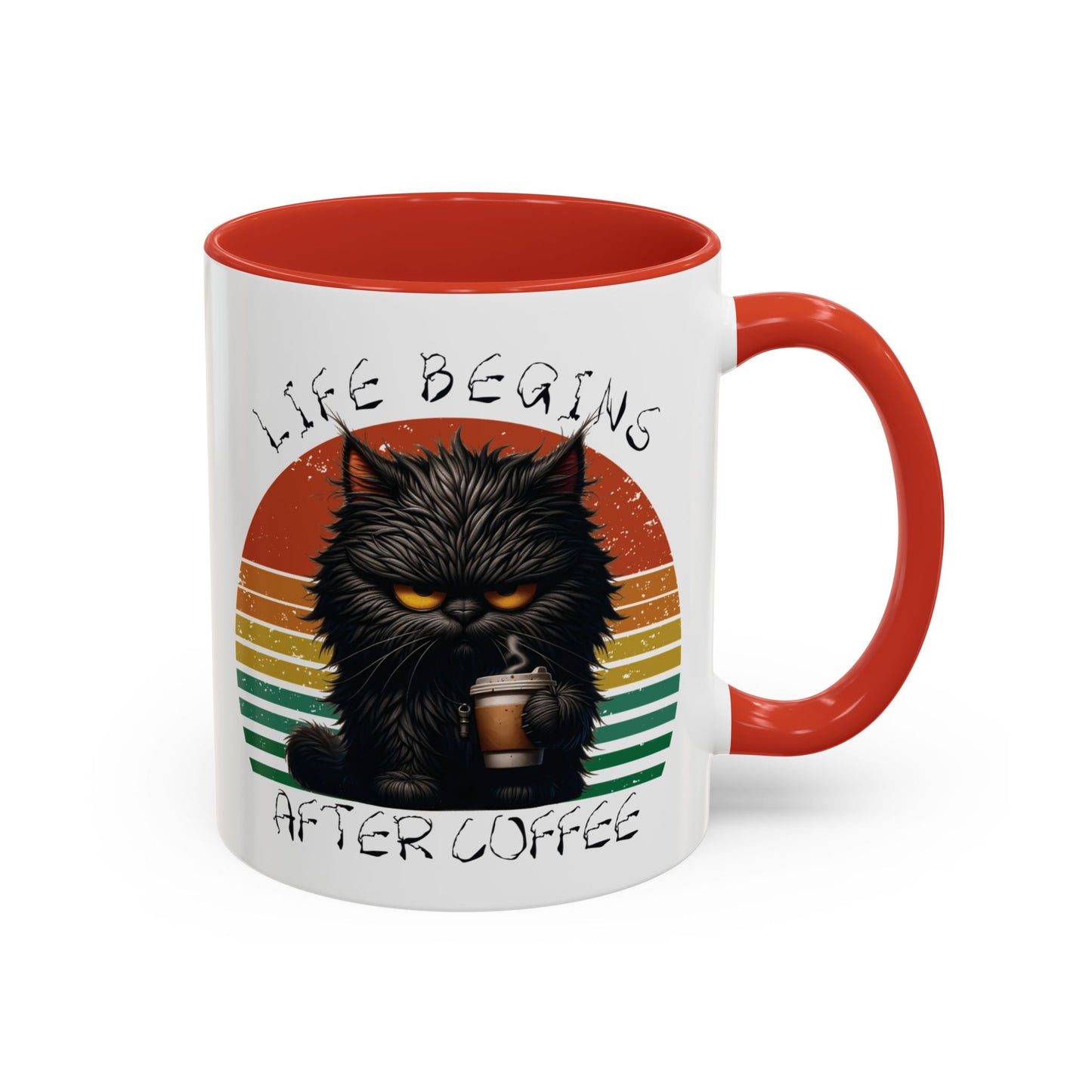 Life Begins After Coffee Grumpy Cat Coffee Mug-11 oz.