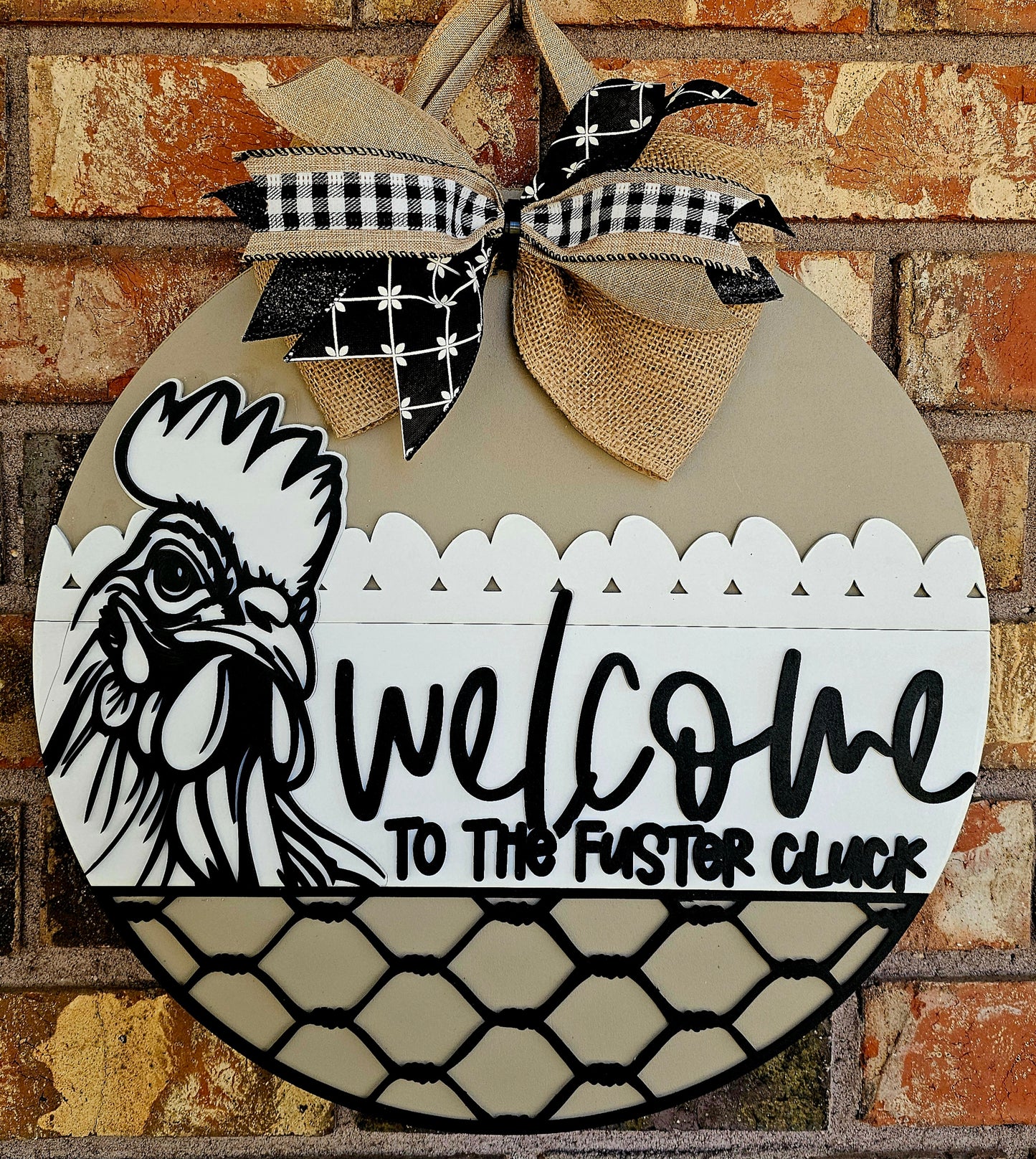 Welcome to the Fuster Cluck Door Hanger