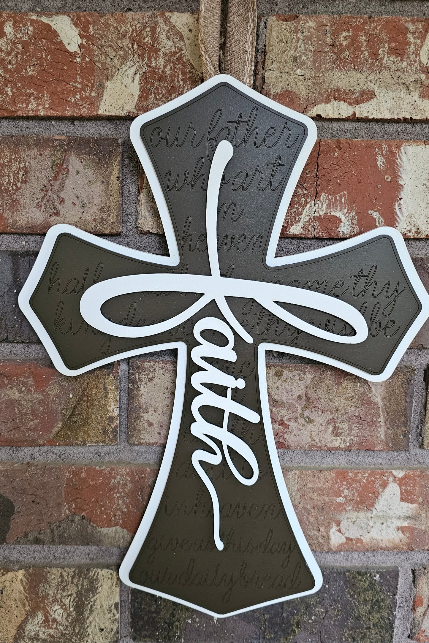 Wood Cross Sign