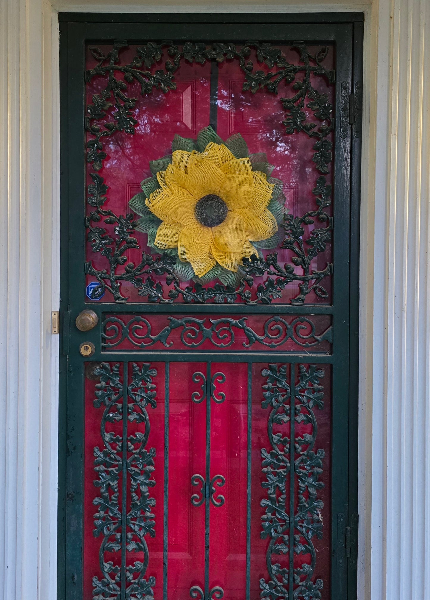 Beautiful Bright Yellow Burlap Sunflower Wreath