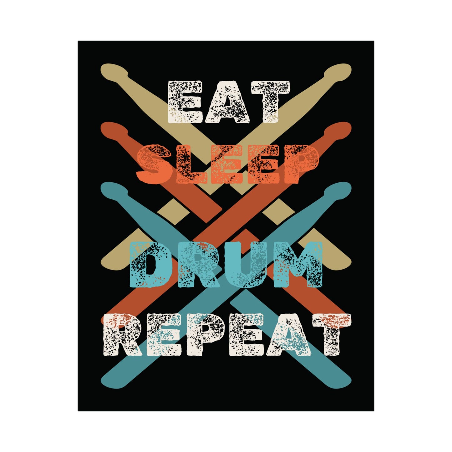 Funny Drummer Poster