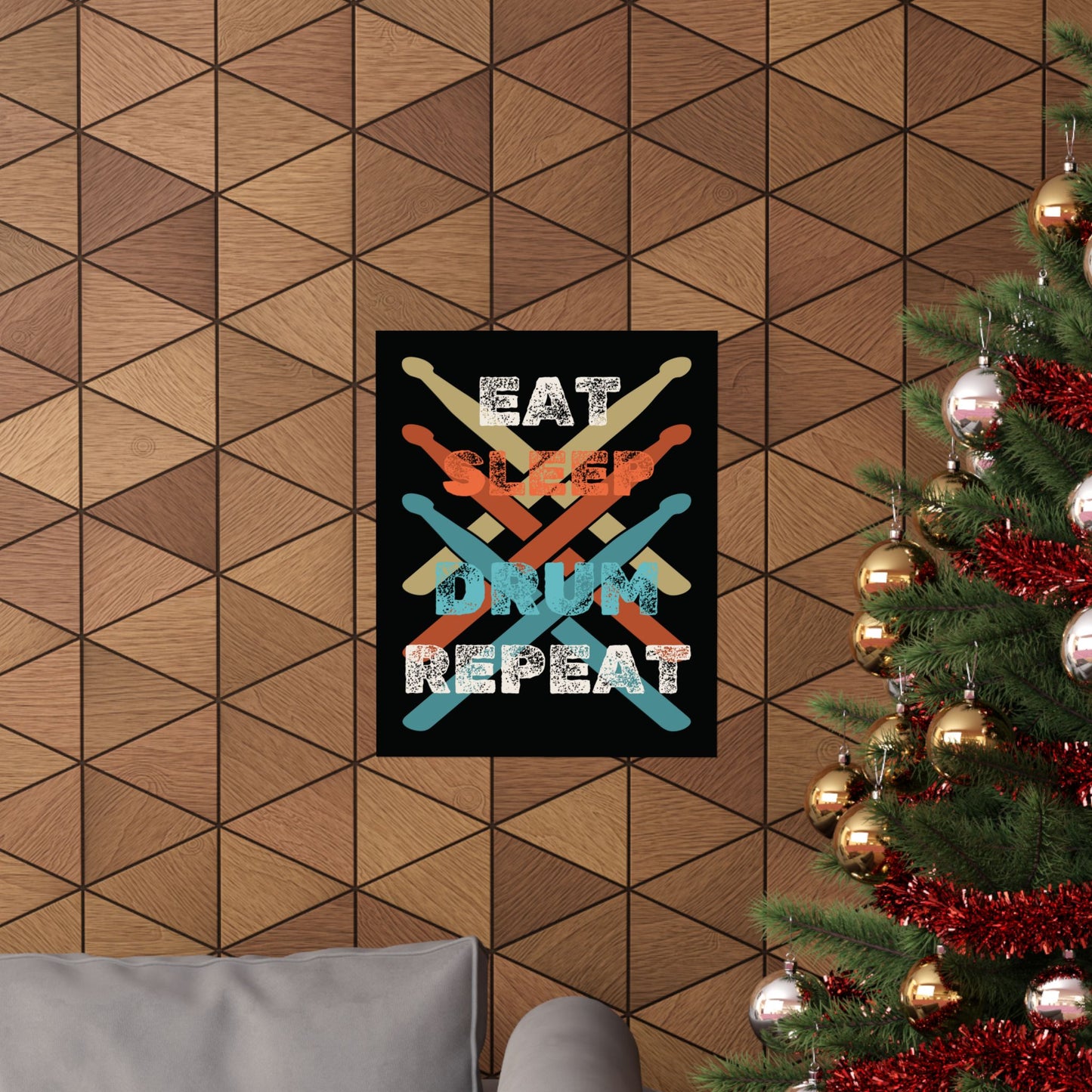 Funny Drummer Poster