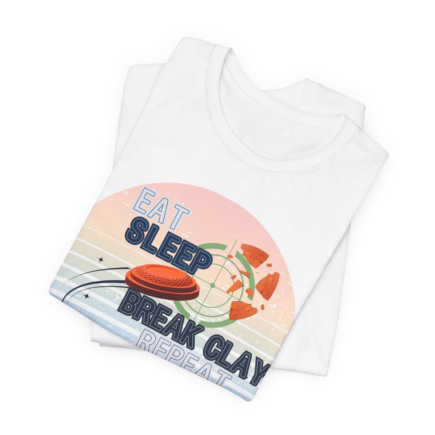 Eat, Sleep, Break Clay, Repeat Trap Shooting T-Shirt