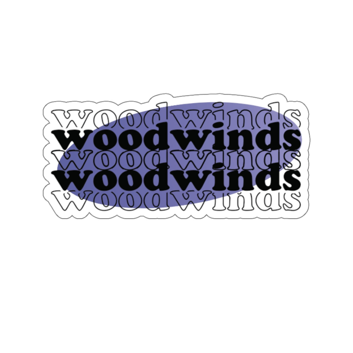 Woodwinds Marching Band Kiss-Cut Stickers