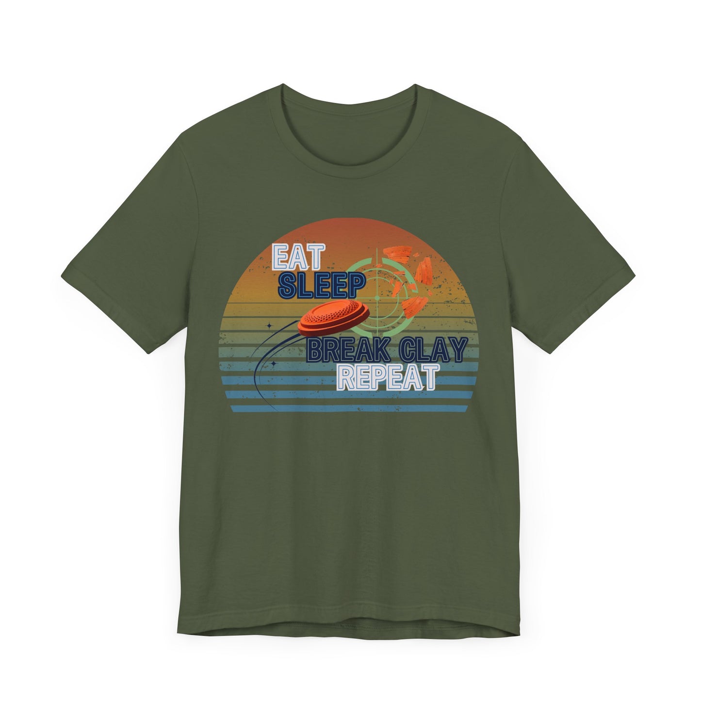 Eat, Sleep, Break Clay, Repeat Trap Shooting T-Shirt