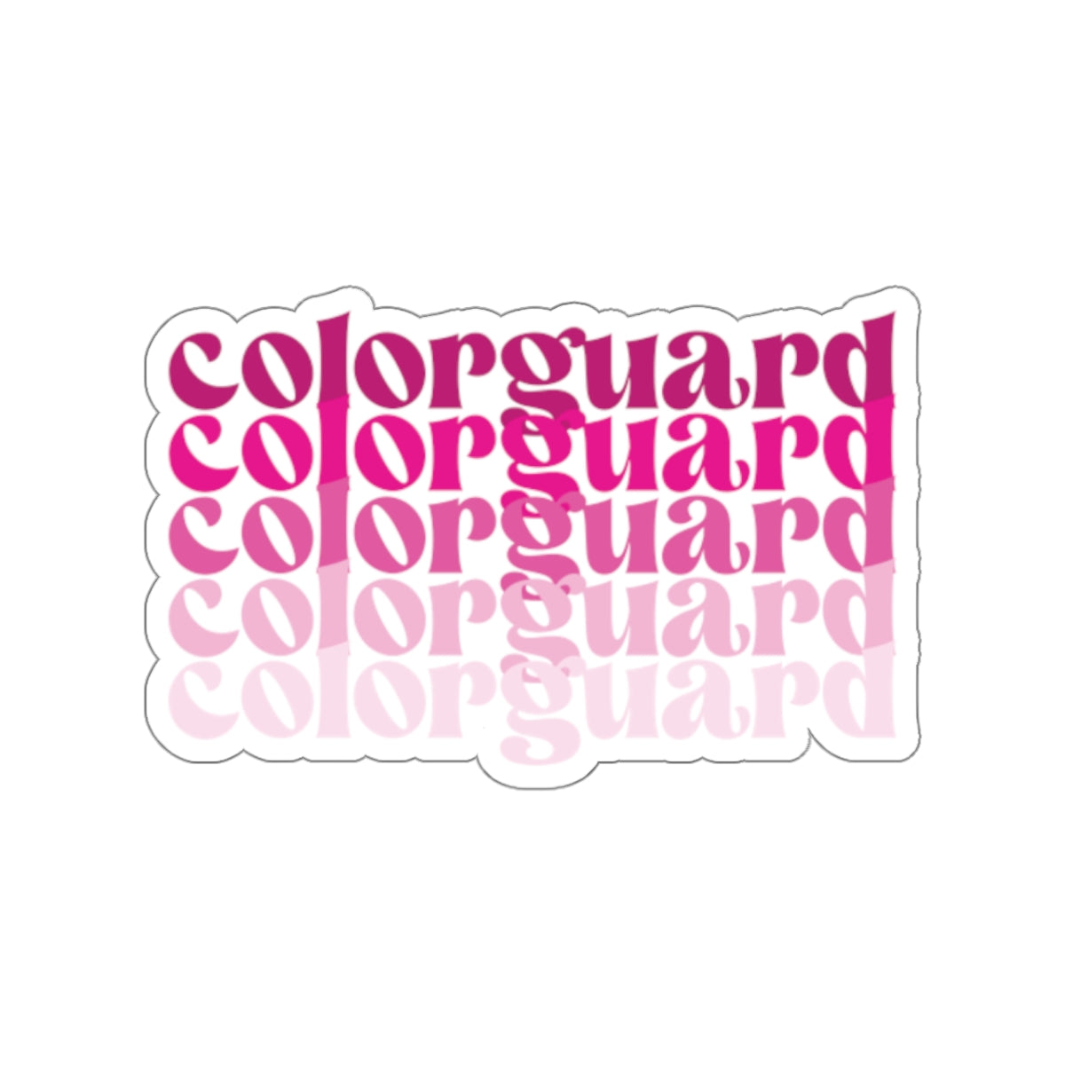 Colorguard Ombre Pink Kiss-Cut Stickers
