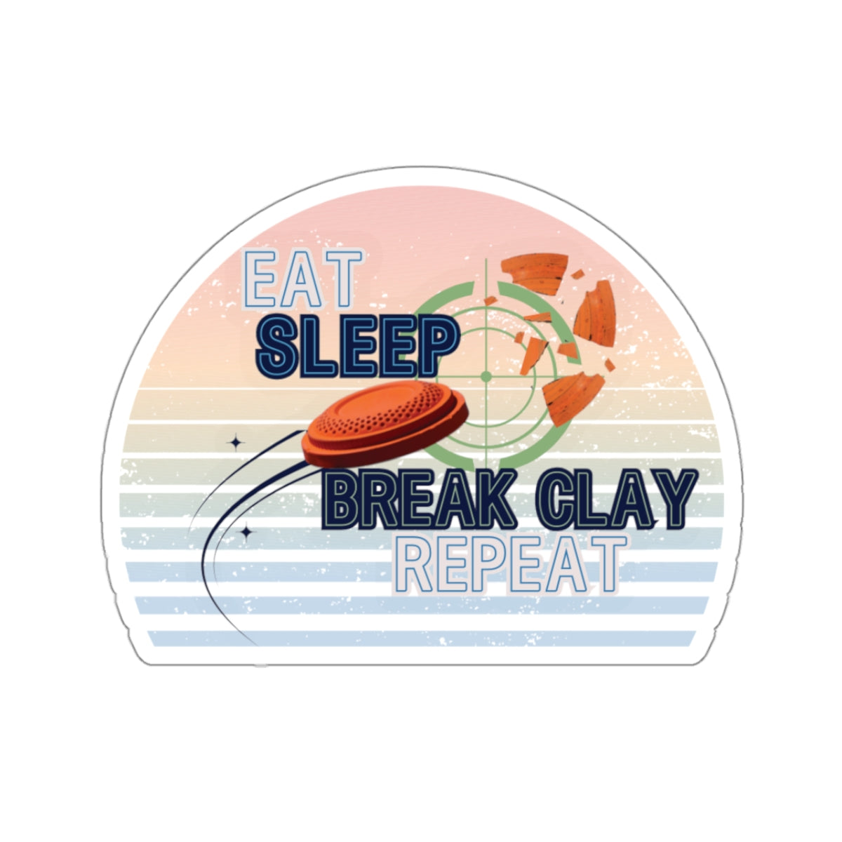 Trap Shooting Kiss-Cut Stickers