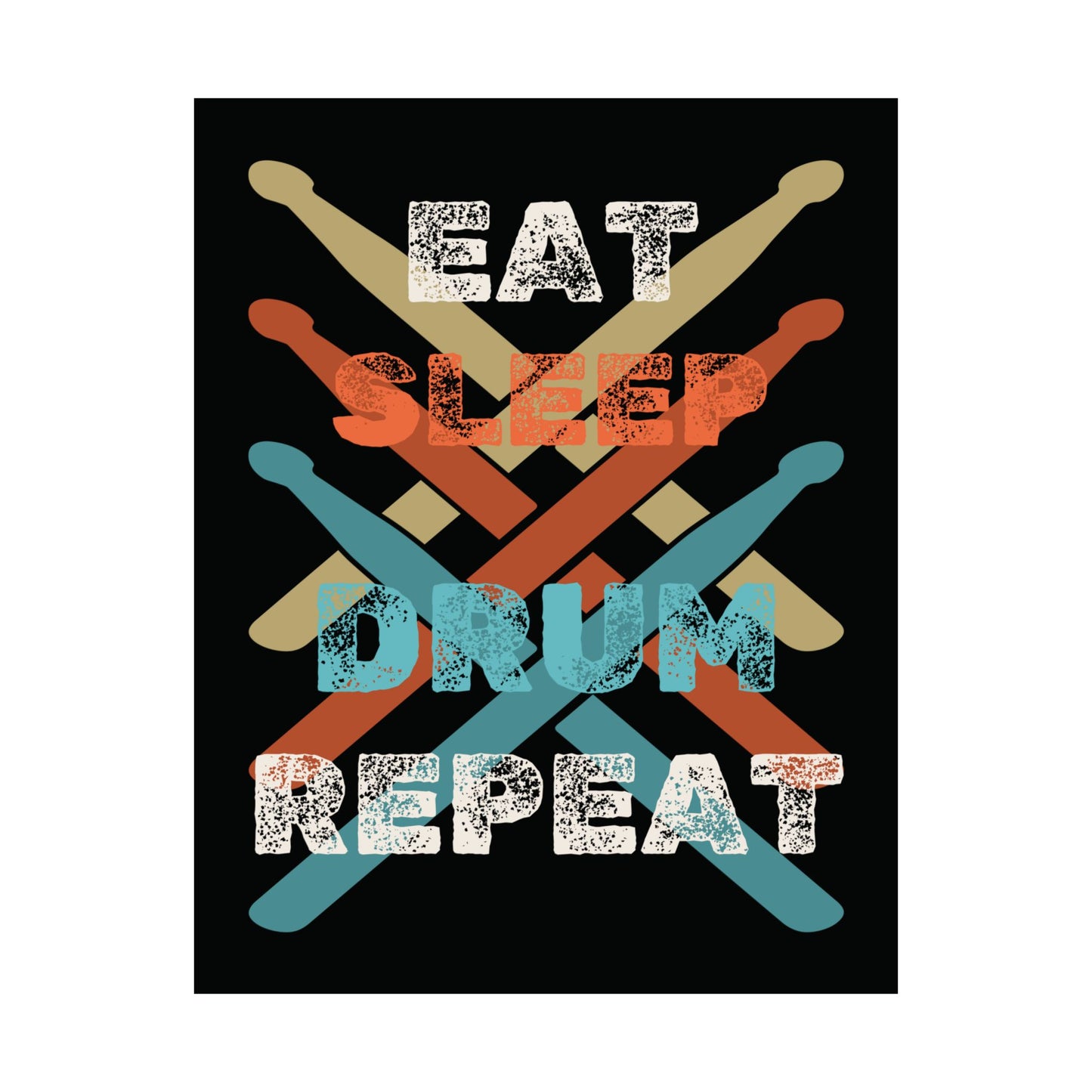 Funny Drummer Poster