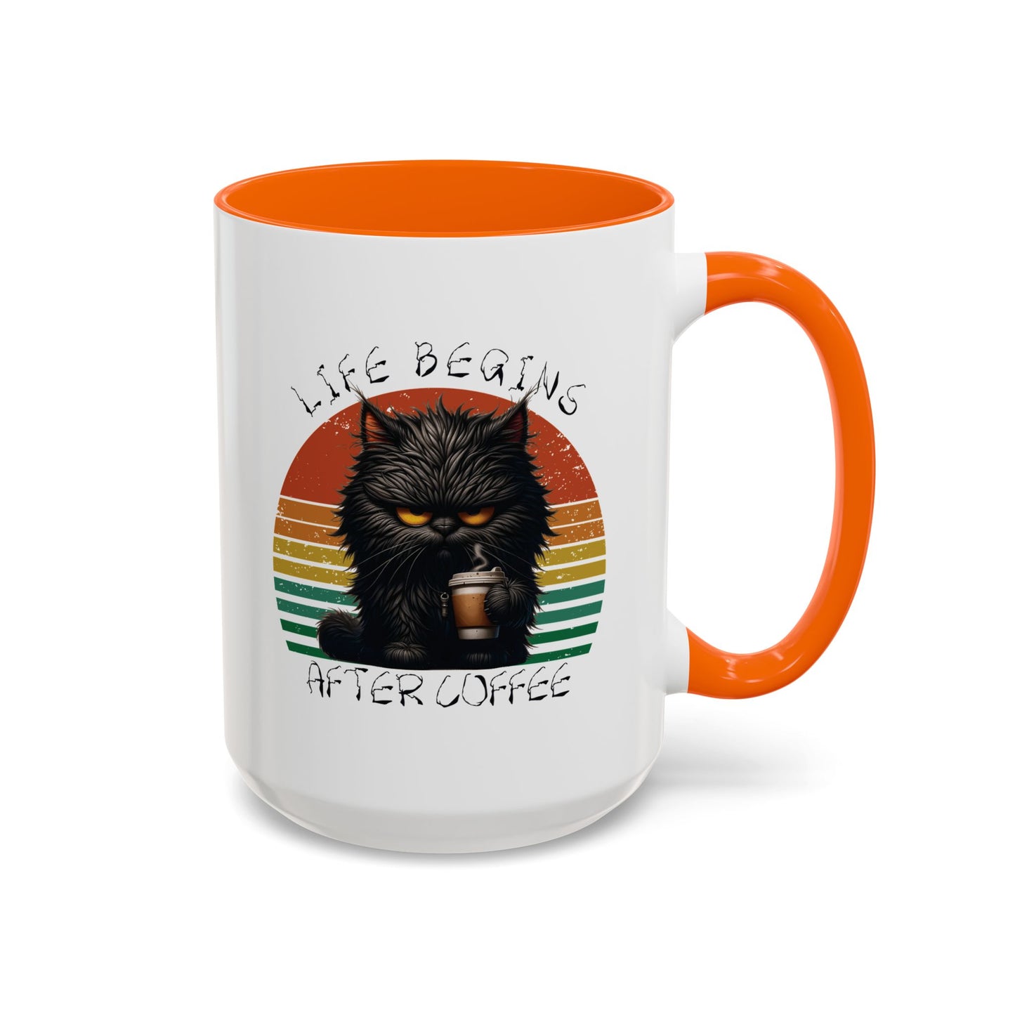 Life Begins After Coffee Grumpy Cat Coffee Mug-11 oz.