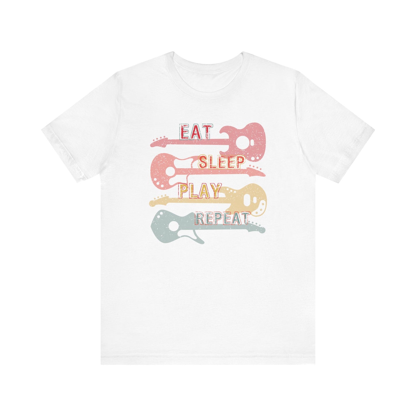 Eat, Sleep, Play, Repeat Funny Guitar T-Shirt