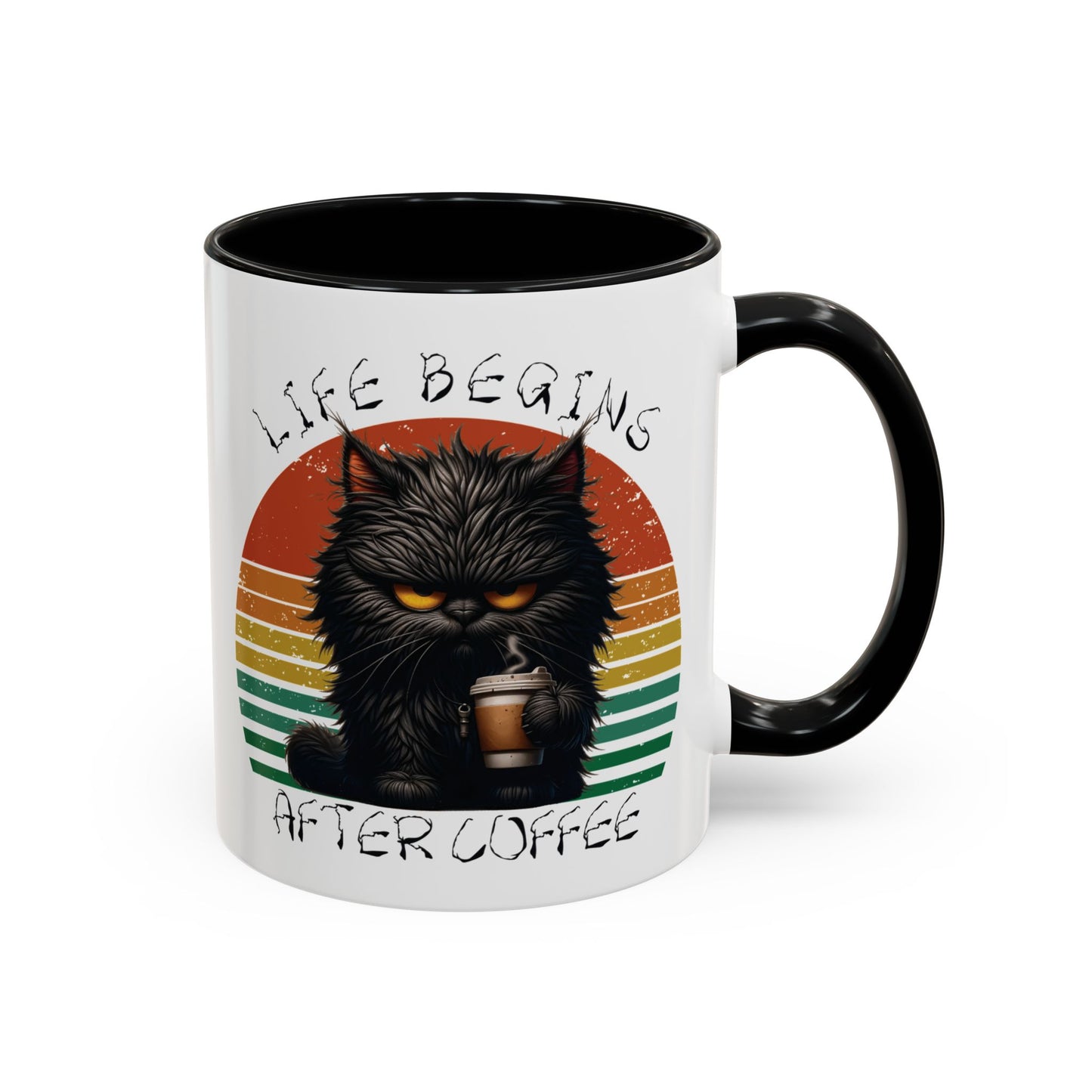 Life Begins After Coffee Grumpy Cat Coffee Mug-11 oz.