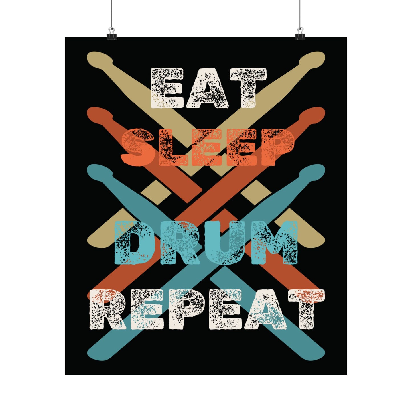Funny Drummer Poster