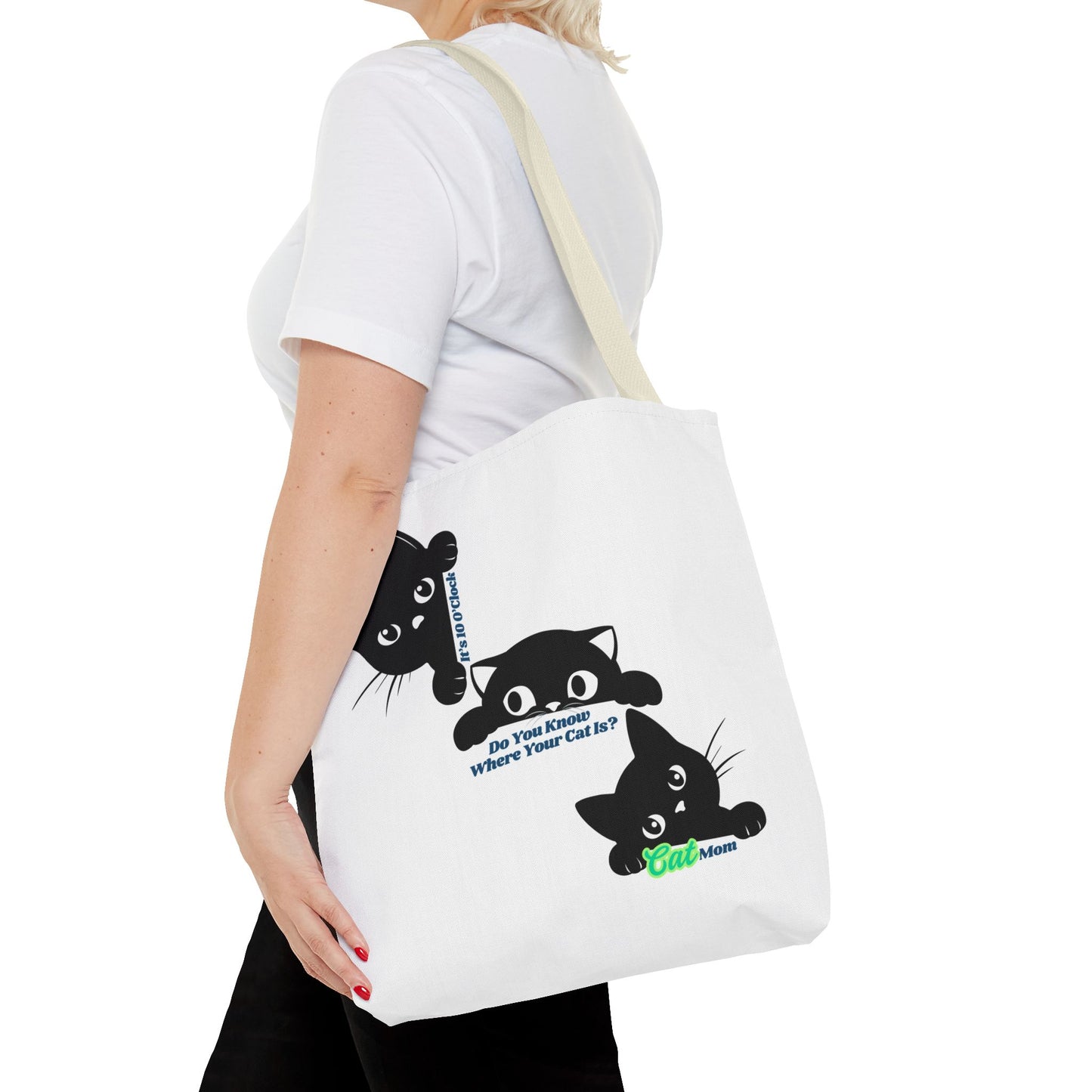 Cat Mom Tote Bag - Where is Your Cat? Cute and Practical Gift for Cat Lovers