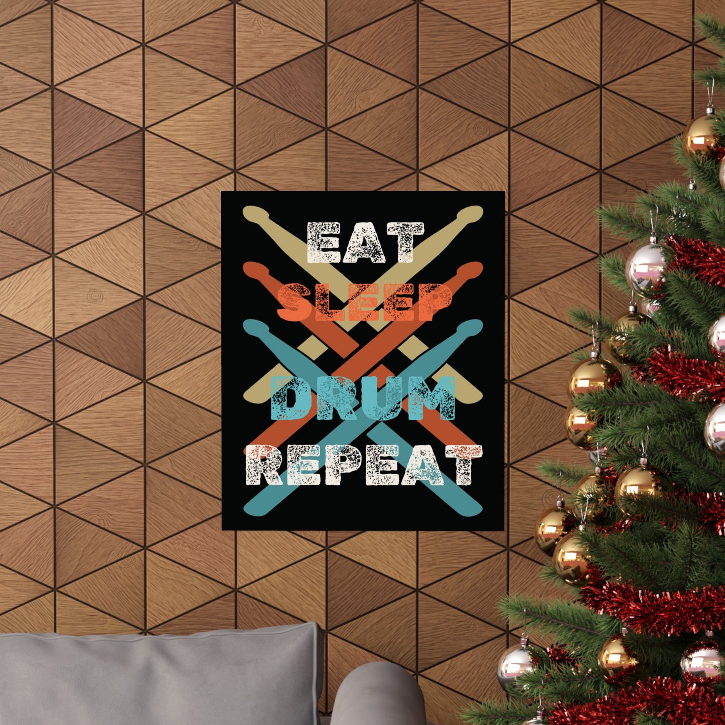 Funny Drummer Poster