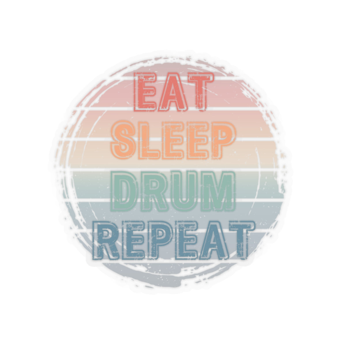 Funny Drummer Kiss-Cut Stickers