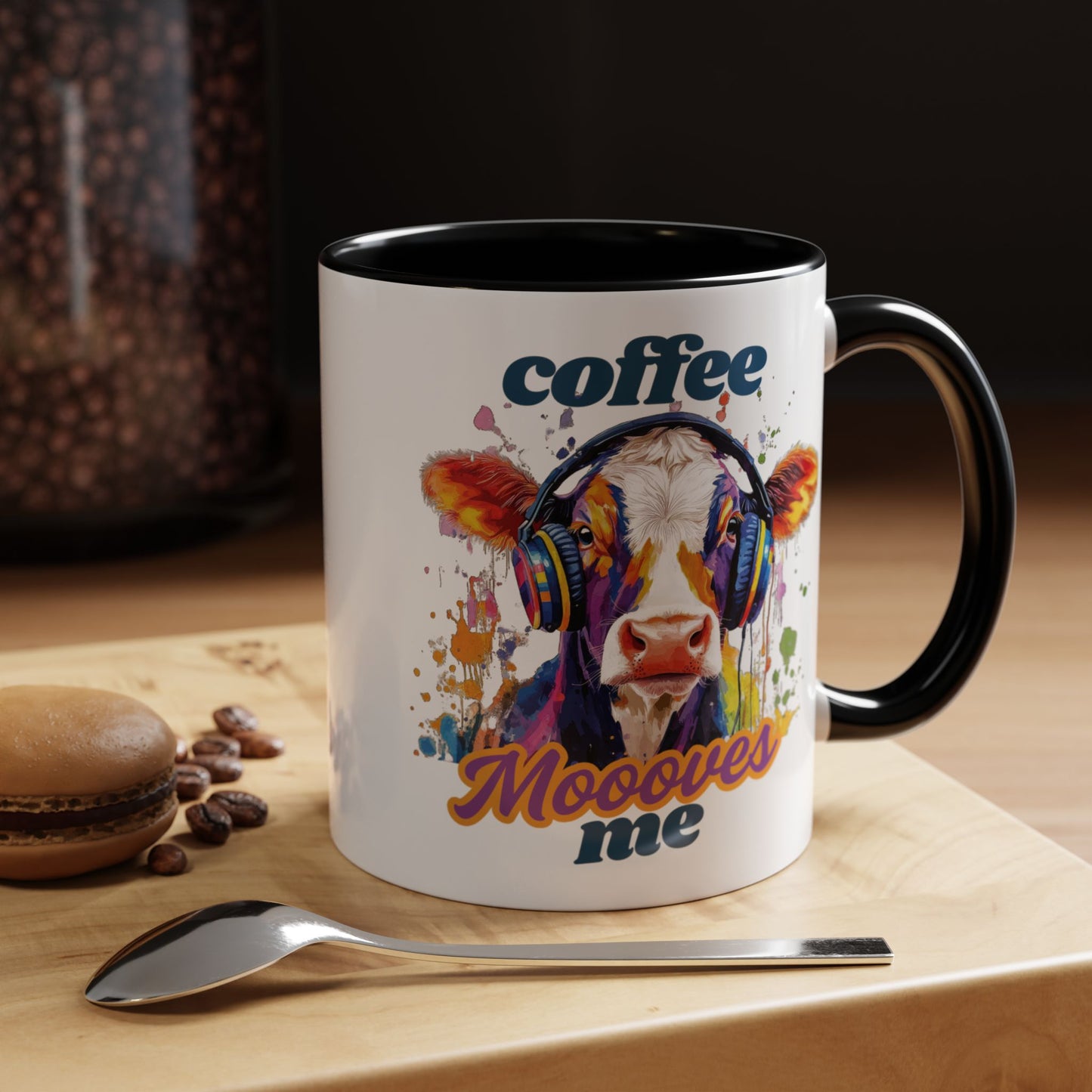 Colorful Cow Coffee Mug - Quirky Animal Gift for Coffee Lovers