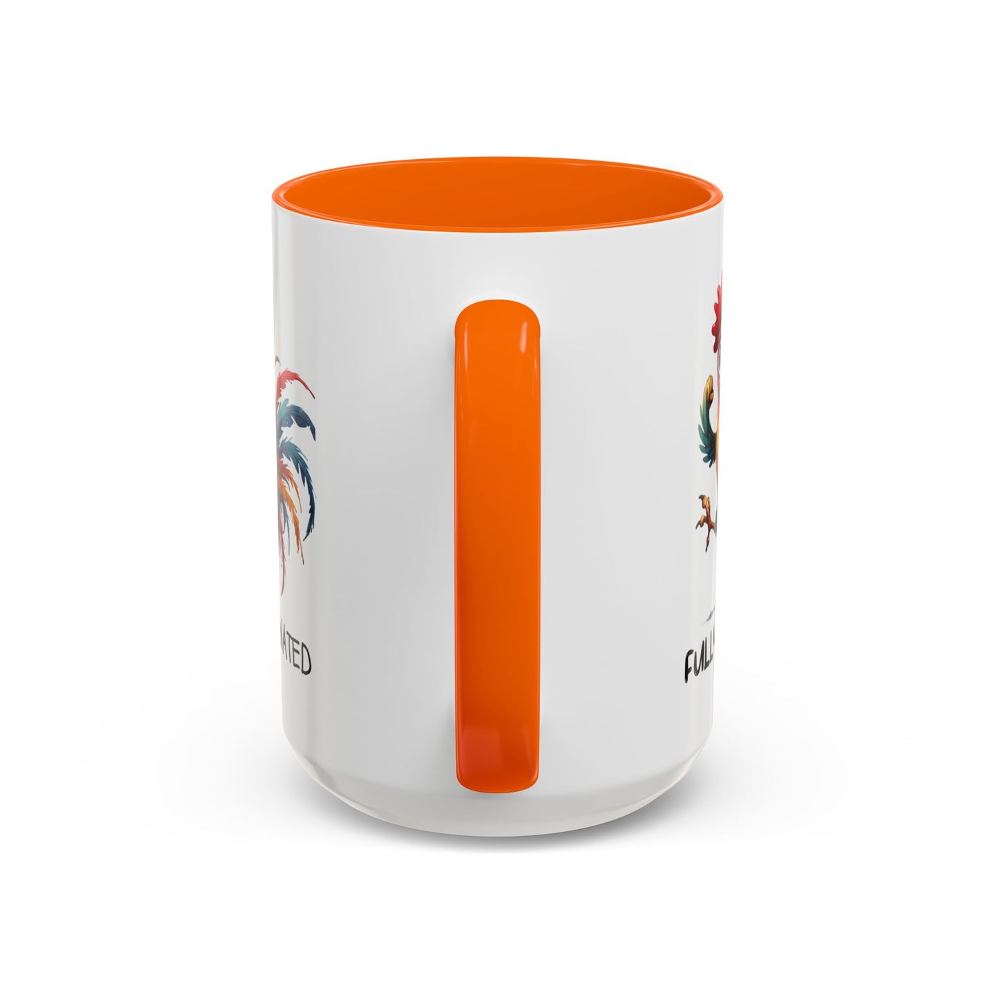 Funny Rooster Two Toned Accent Ceramic Coffee Mug (11, 15oz)