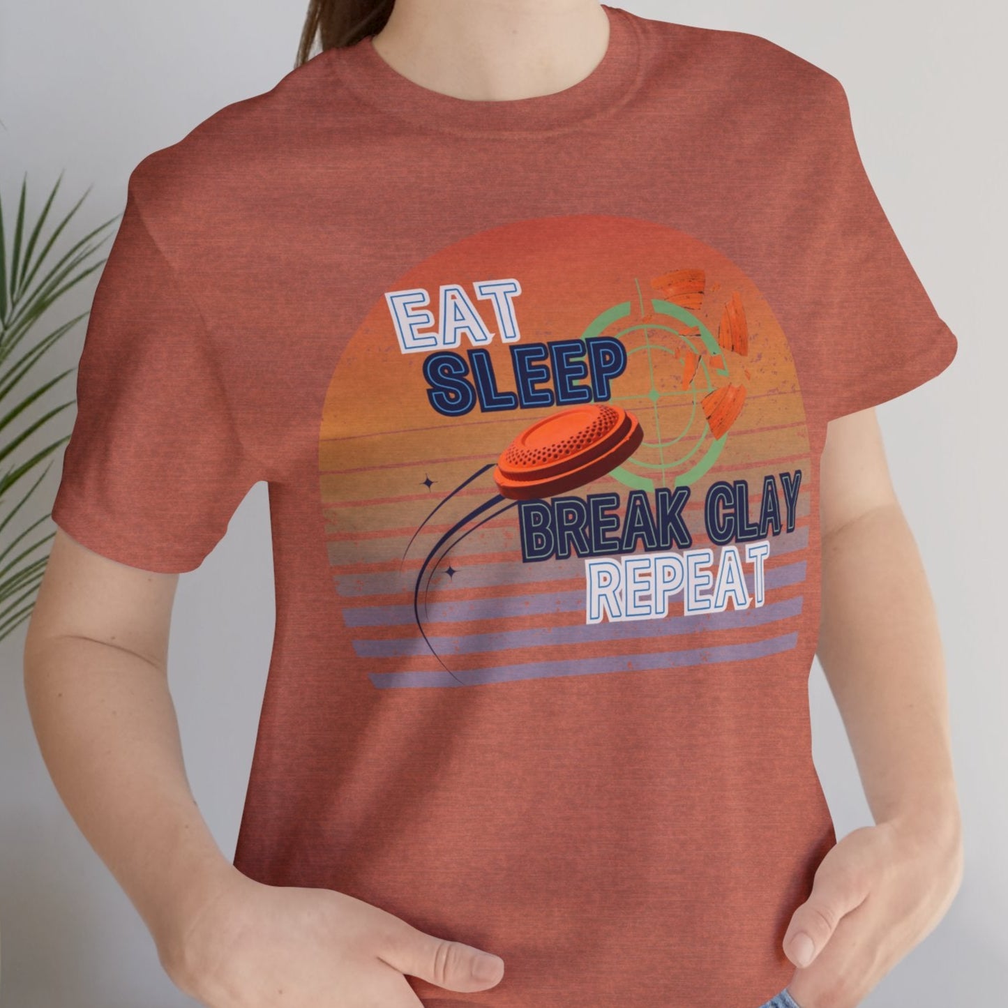 Eat, Sleep, Break Clay, Repeat Trap Shooting T-Shirt
