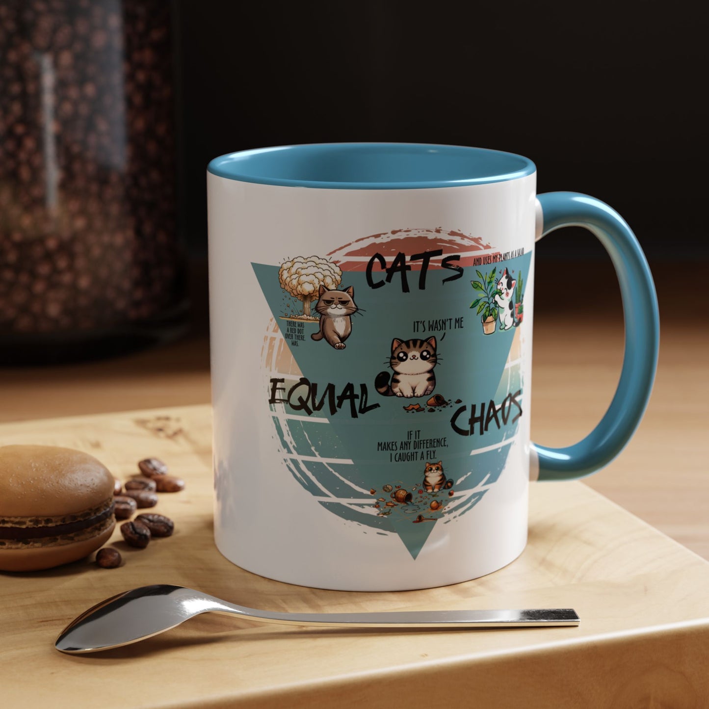 Cats Equal Chaos Funny Cat Coffee Mug