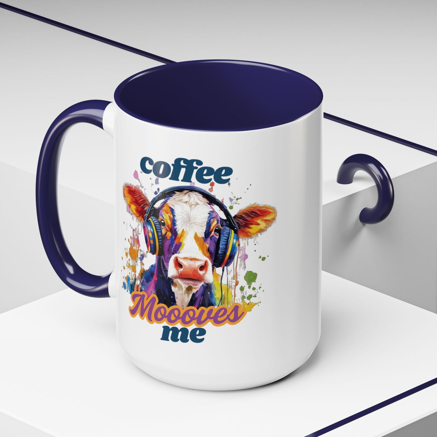 Colorful Cow Coffee Mug - Quirky Animal Gift for Coffee Lovers