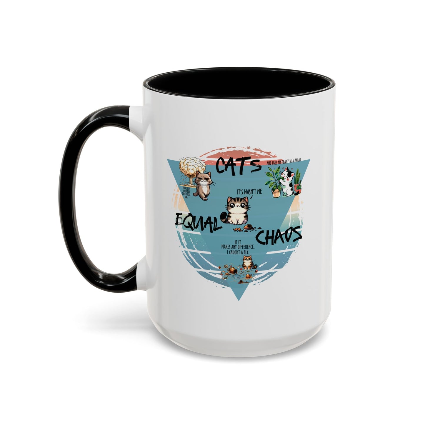 Cats Equal Chaos Funny Cat Coffee Mug