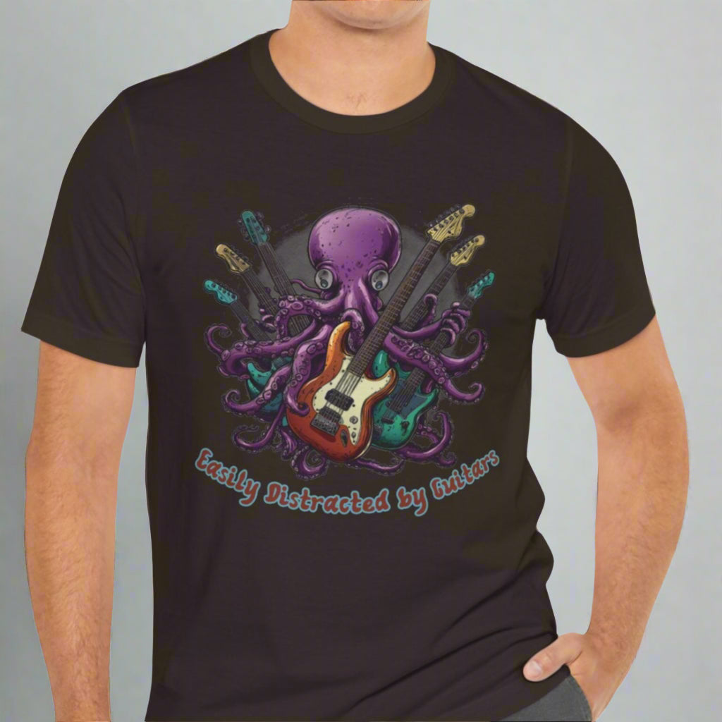 Funny Octopus Guitar T-Shirt