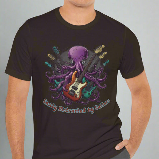 Funny Octopus Guitar T-Shirt
