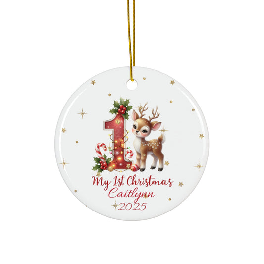 First Christmas Ceramic Ornament
