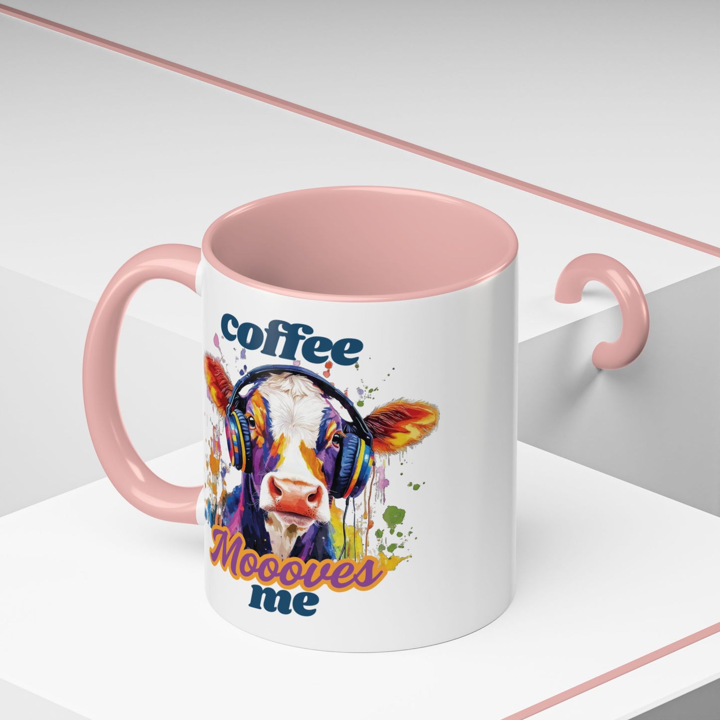 Colorful Cow Coffee Mug - Quirky Animal Gift for Coffee Lovers