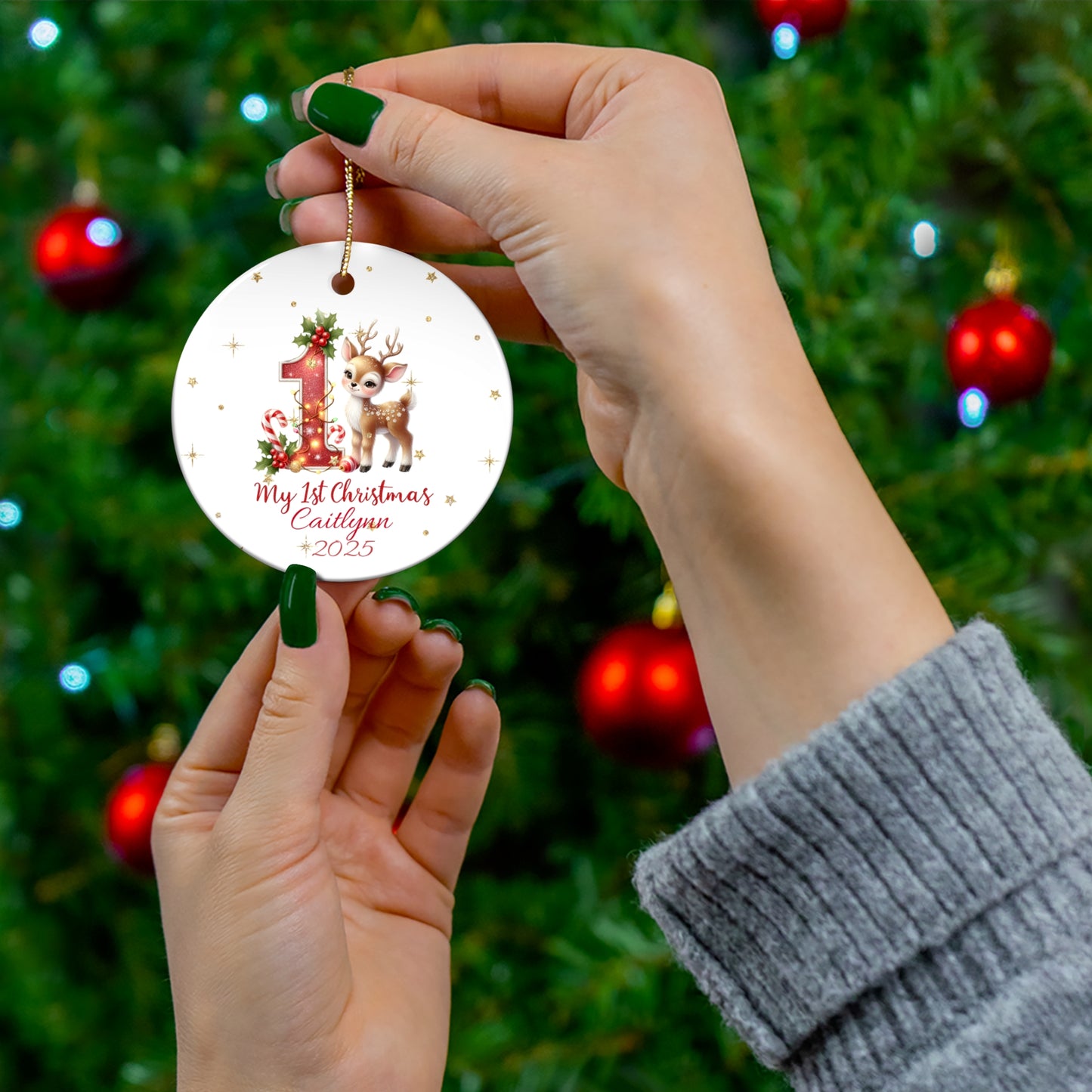 First Christmas Ceramic Ornament