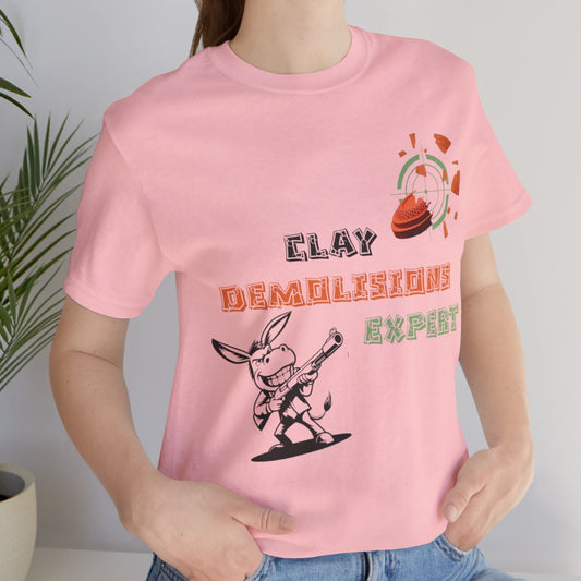 Clay Demolitions Expert Unisex Tee - Fun Graphic T-Shirt for Sports Enthusiasts