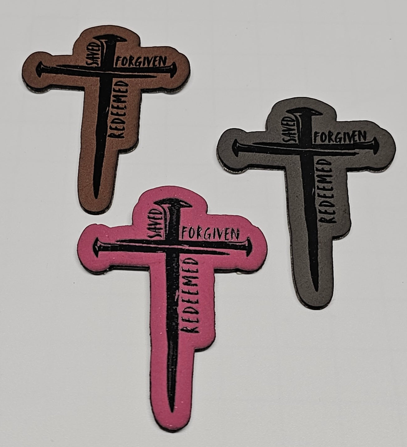 Laser Engraved Leatherette Patch Trucker Hat.