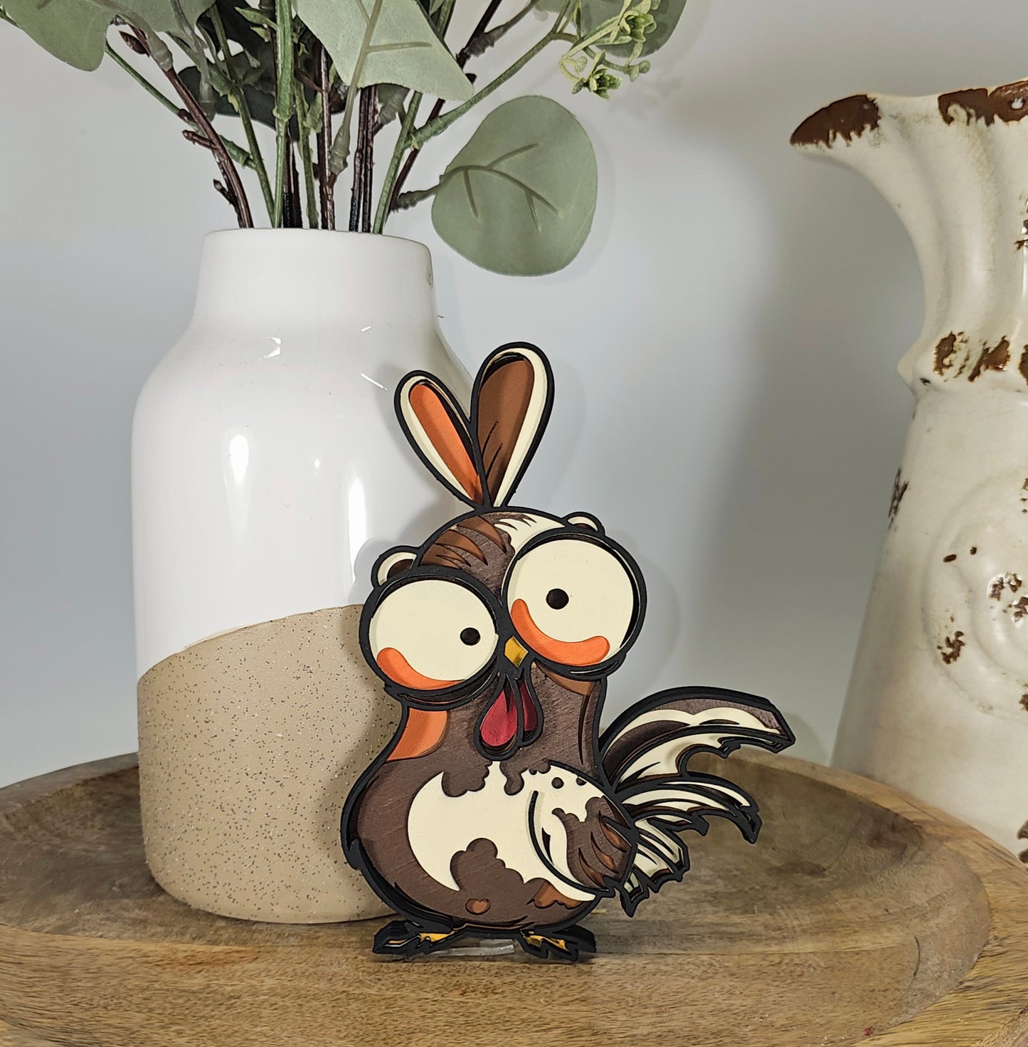 3D Funny Baby Rooster Multilayer Wood Art-Laser Cut
