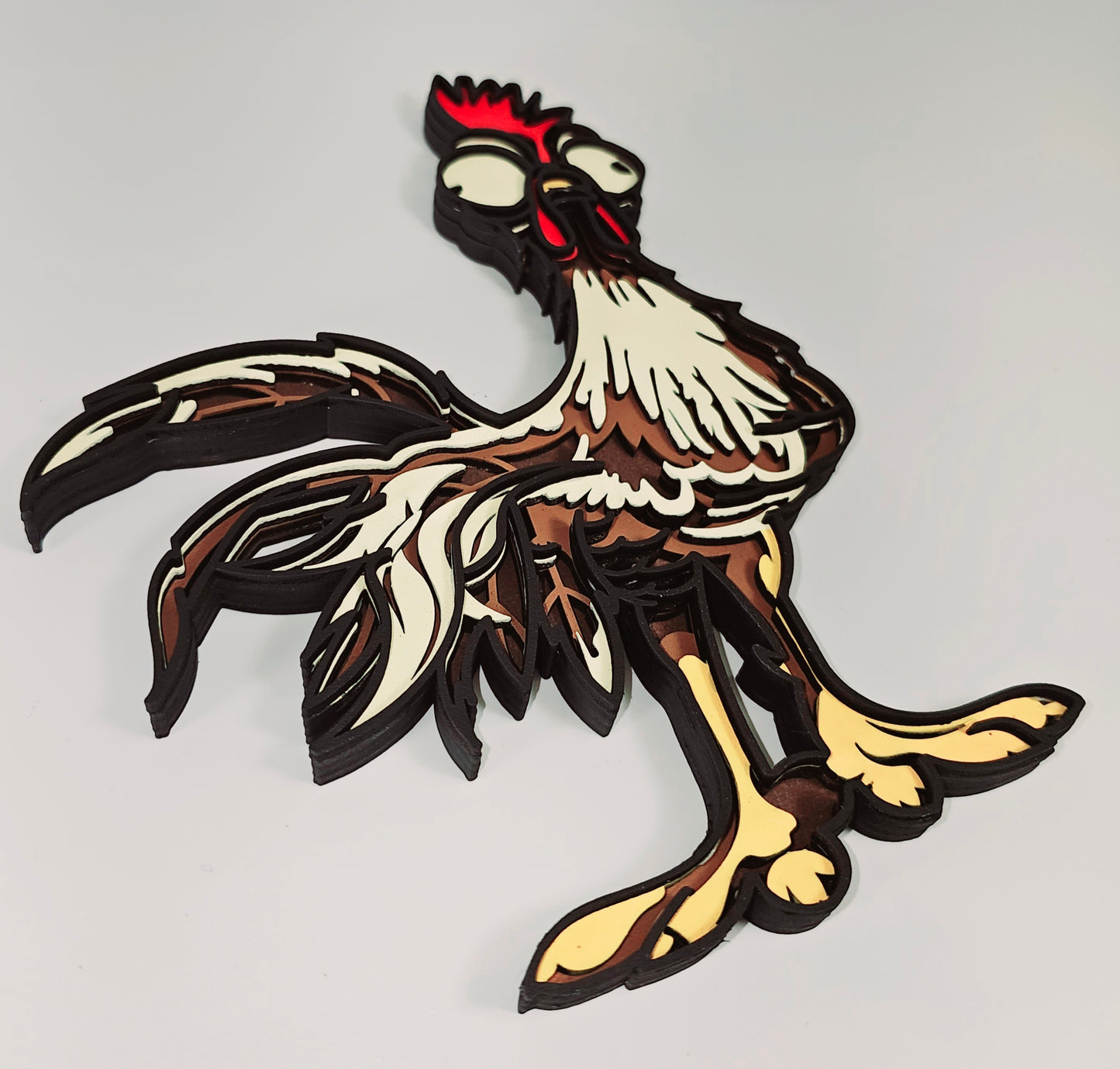 3D Funny Rooster Multilayer Wood Art-Laser Cut